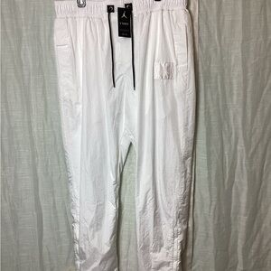 NWT Jordan X Union NRG Vault AJ Flight White Nylon Warm-up Pants; Size: XXL